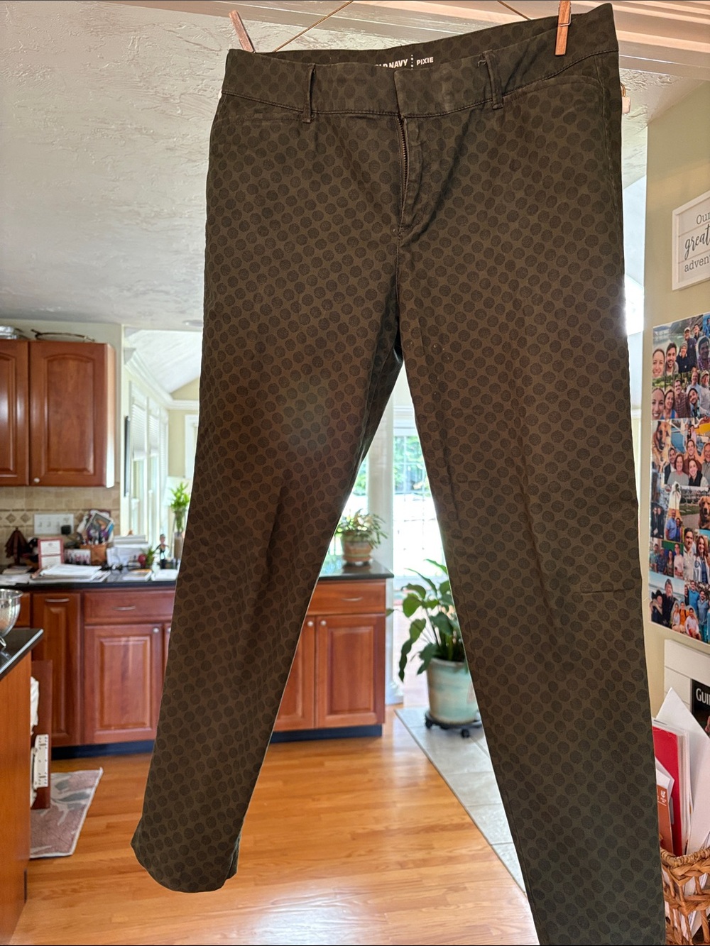 Old Navy Olive Brown Patterned Women's Trousers